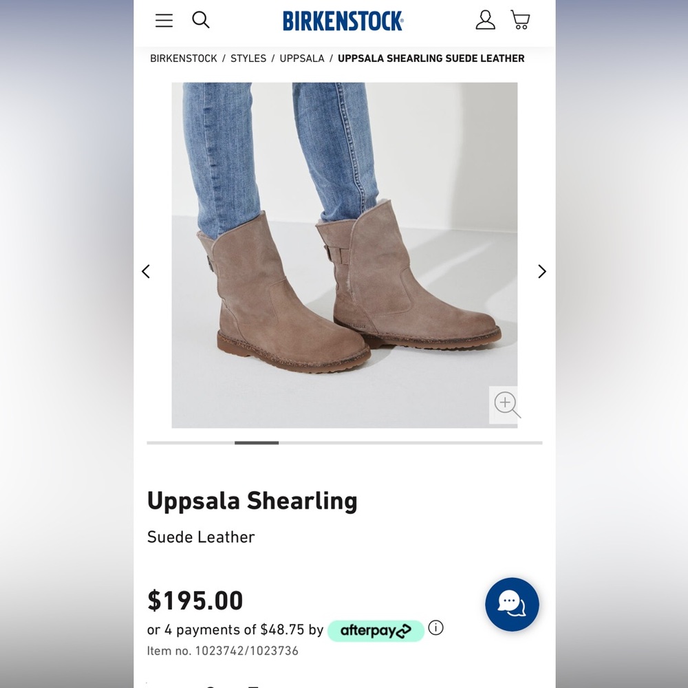 Birkenstock Uppsala Boots in Gray Taupe Size 39